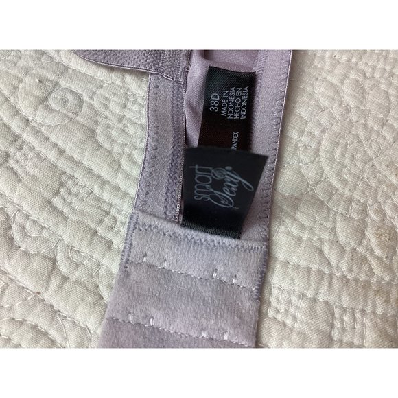 Smart & Sexy Lace Covered Cups Bra * Size 38D * Gray w/Black Jeweled Lace *Blend - Picture 4 of 6